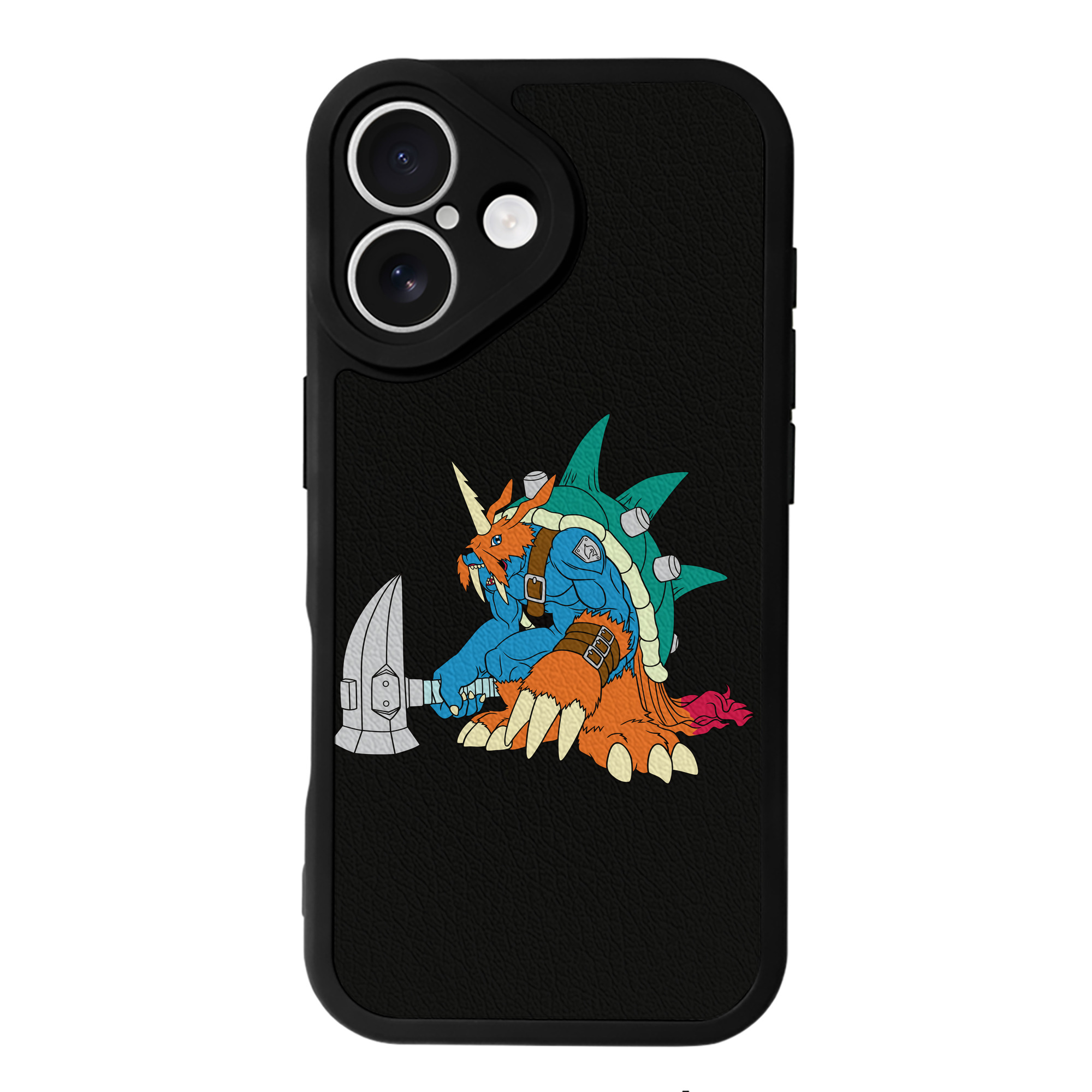 （画像用） Digimon デジタルモンスター/デジモン 【iPhone 16シリーズ対応】シリコンスマホケース（レザー調） 材質：シリコン